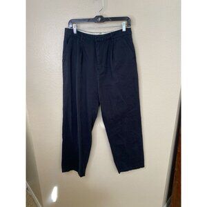 Brixton Mens Black Relaxed Pleated Cotton Chino Pants Size 30 Versatile Style